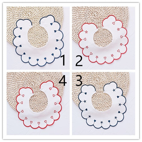 ベビー用品★赤ちゃん用品★タオルマフラー★よだれかけ★食事用ビブセット★涎掛け★4色