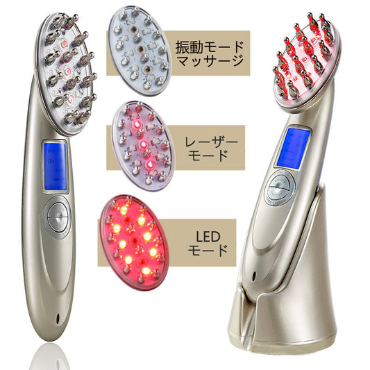 電動頭皮ブラシ 育毛 RF温熱 EMS 赤外線LED搭載 光エステ 薄毛対策 脱毛防止